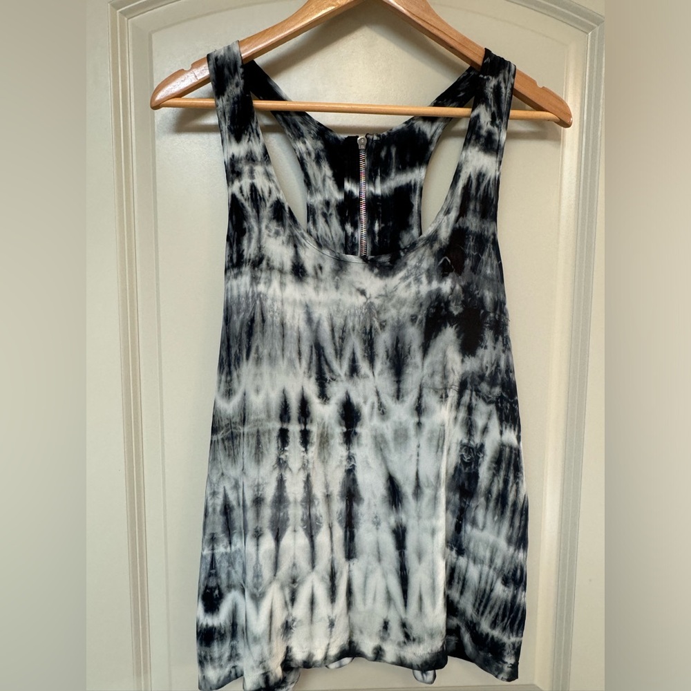 Women's silk tie-dye tank